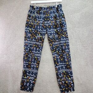 J.Crew Turner Jogger Pants Women 30x27 (M)  Blue Geometric Floral Tapered Leg
